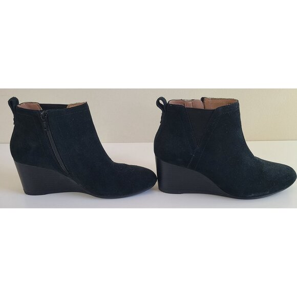 Vionic Women's Parkwood Paloma Black Suede Ankle Booties Boots Size 7 Mint - Picture 5 of 10